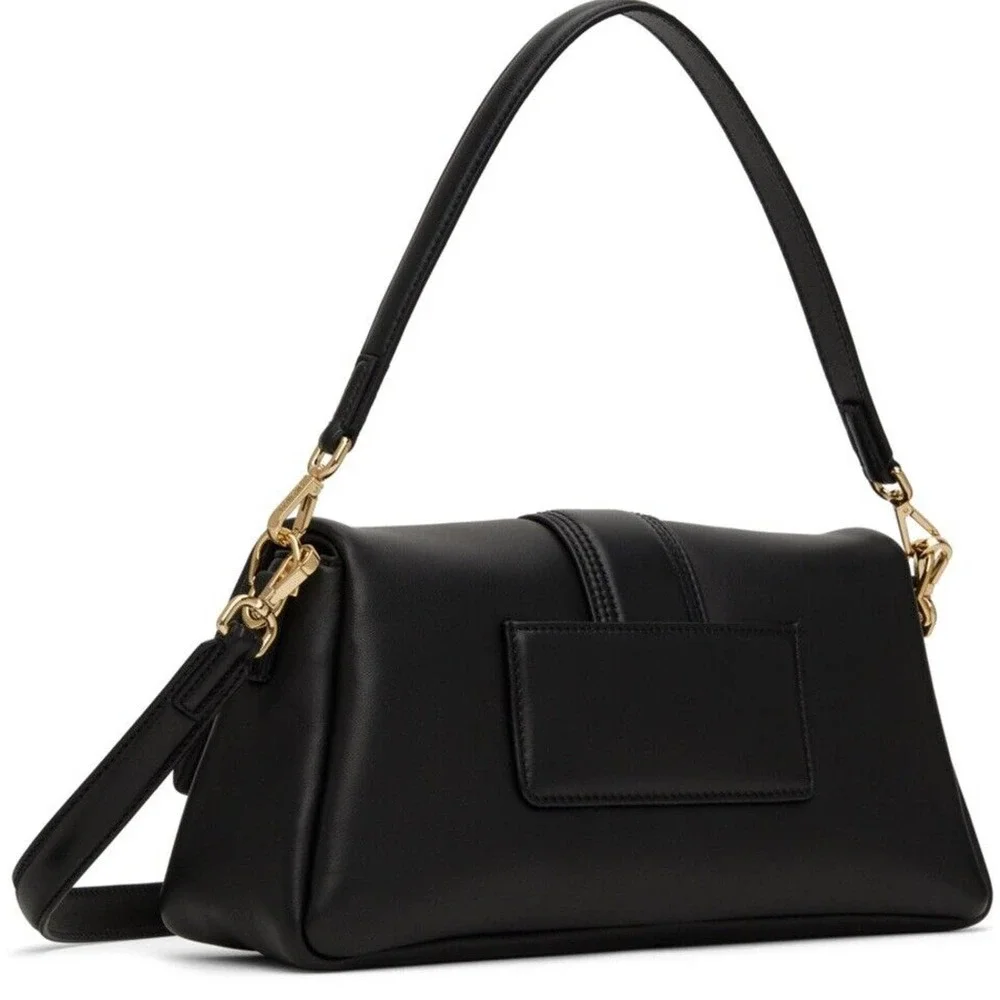 ❌❌SOLD! JACQUEMUS BLACK LEATHER LARGE LAMBSKIN BAMBIMOU SHOULDER BAG PURSE NWT! - Picture 2 of 16